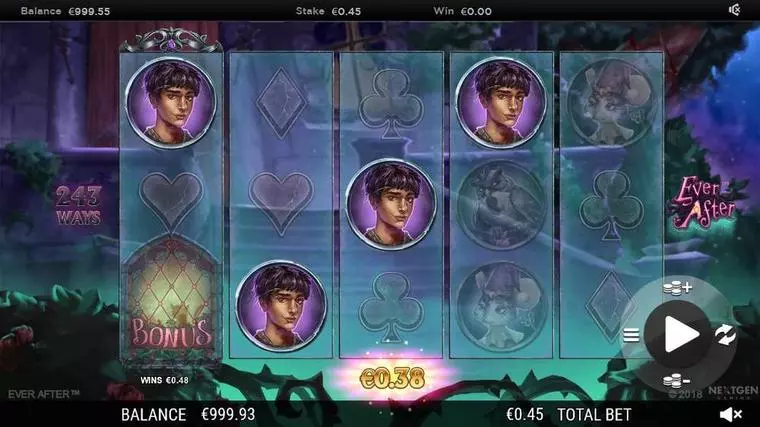  Main Screen Reels at Ever After 5 Reel Mobile Real Slot created by NextGen Gaming
