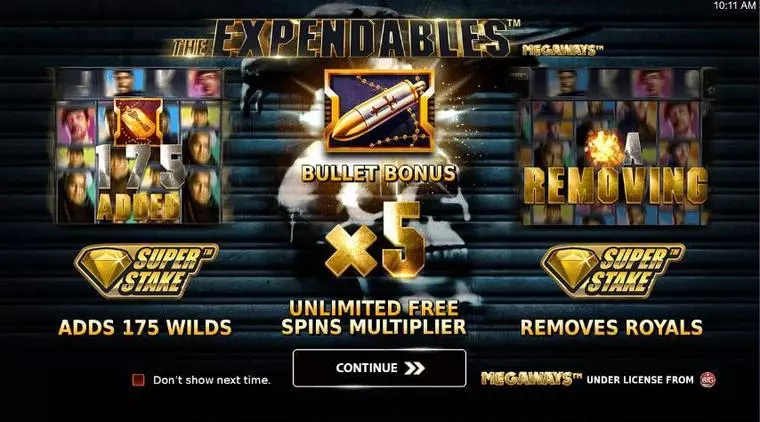  Info and Rules at Expendables Megaways 5 Reel Mobile Real Slot created by StakeLogic