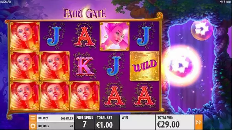  Main Screen Reels at Fairy Gate 5 Reel Mobile Real Slot created by Quickspin