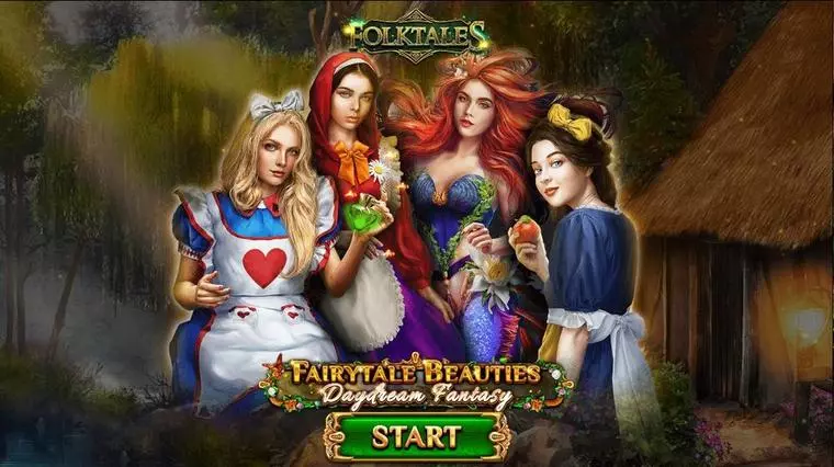  Introduction Screen at Fairytale Beauties – Daydream Fantasy 5 Reel Mobile Real Slot created by Spinomenal