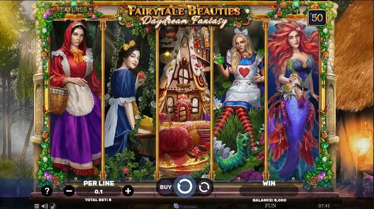  Main Screen Reels at Fairytale Beauties – Daydream Fantasy 5 Reel Mobile Real Slot created by Spinomenal