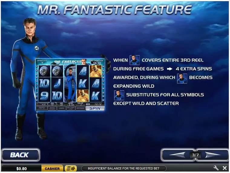  Bonus 1 at Fantastic Four 5 Reel Mobile Real Slot created by PlayTech