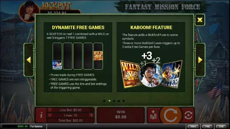  Bonus 2 at Fantasy Mission Force 5 Reel Mobile Real Slot created by RTG
