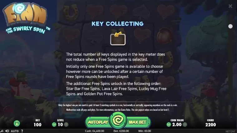  Bonus 2 at Finn and the Swirly Spin 5 Reel Mobile Real Slot created by NetEnt
