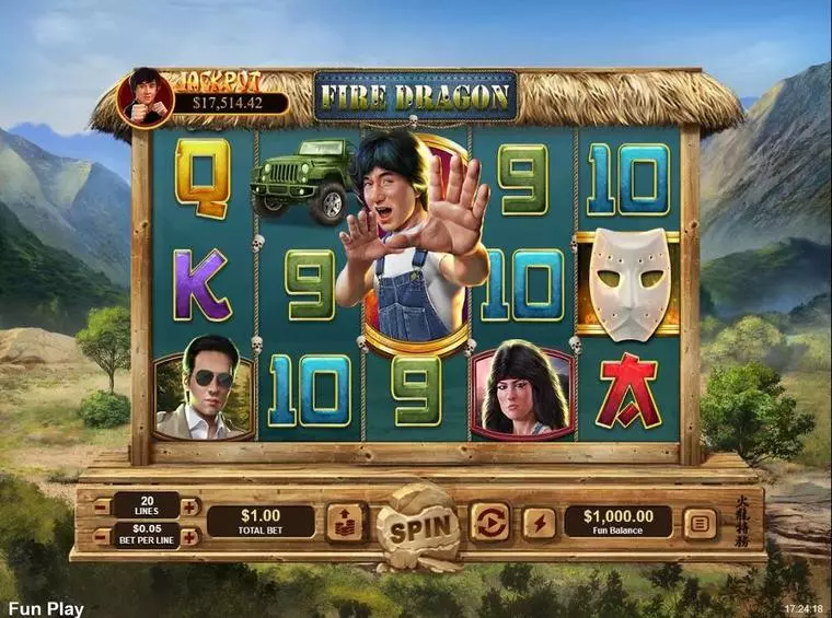  Main Screen Reels at Fire Dragon 5 Reel Mobile Real Slot created by RTG
