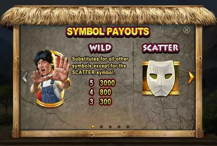  Paytable at Fire Dragon 5 Reel Mobile Real Slot created by RTG
