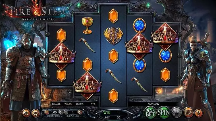  Main Screen Reels at Fire & Steel 5 Reel Mobile Real Slot created by BetSoft