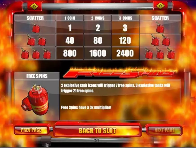  Info and Rules at Firestorm 7 3 Reel Mobile Real Slot created by Rival