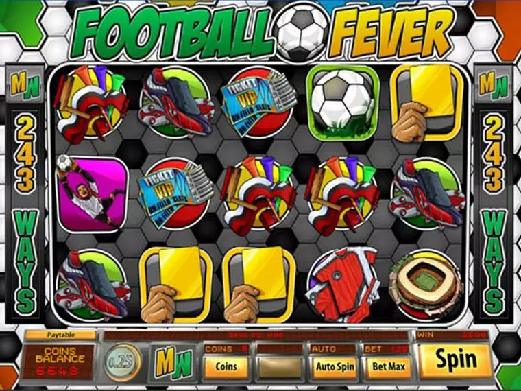  Main Screen Reels at Football Fever 5 Reel Mobile Real Slot created by Saucify