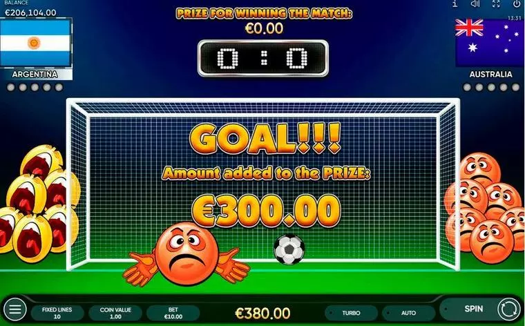  Bonus 1 at Football:2022 5 Reel Mobile Real Slot created by Endorphina