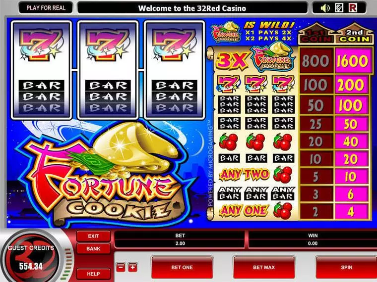  Main Screen Reels at Fortune Cookie 3 Reel Mobile Real Slot created by Microgaming
