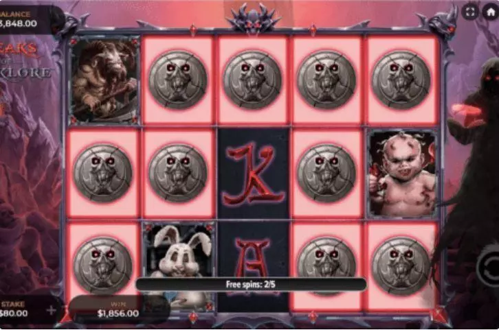  Main Screen Reels at Freaks of Folklore 5 Reel Mobile Real Slot created by Dragon Gaming