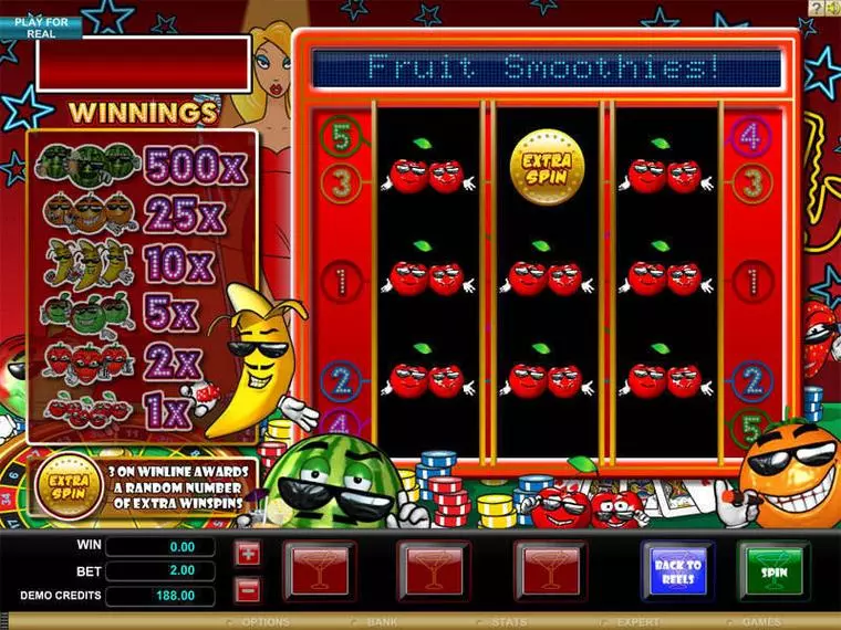  Bonus 1 at Fruit Smoothie 3 Reel Mobile Real Slot created by Microgaming