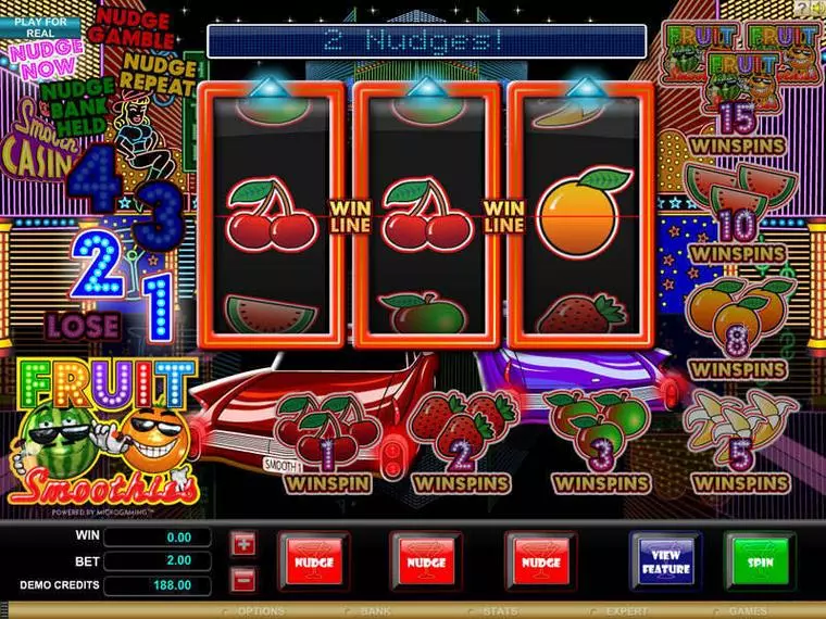  Main Screen Reels at Fruit Smoothie 3 Reel Mobile Real Slot created by Microgaming