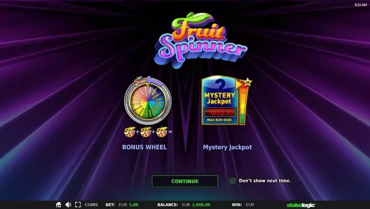  Info and Rules at Fruit Spinner 3 Reel Mobile Real Slot created by StakeLogic