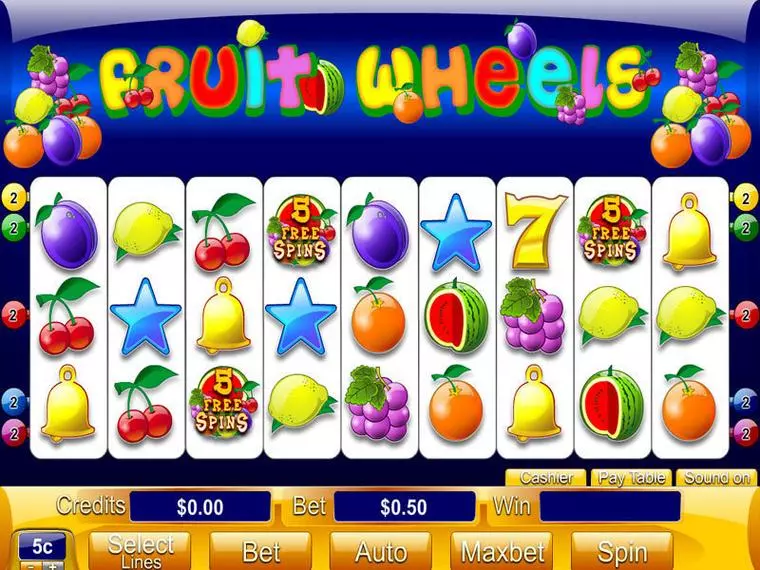  Main Screen Reels at Fruit Wheels 9 Reel Mobile Real Slot created by Byworth