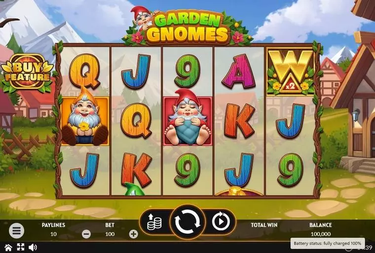  Main Screen Reels at Garden Gnomes 5 Reel Mobile Real Slot created by Apparat Gaming