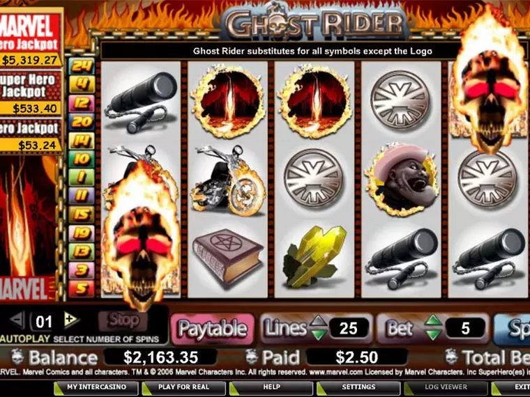 Main Screen Reels at Ghost Rider 0 Reel Mobile Real Slot created by PlayTech