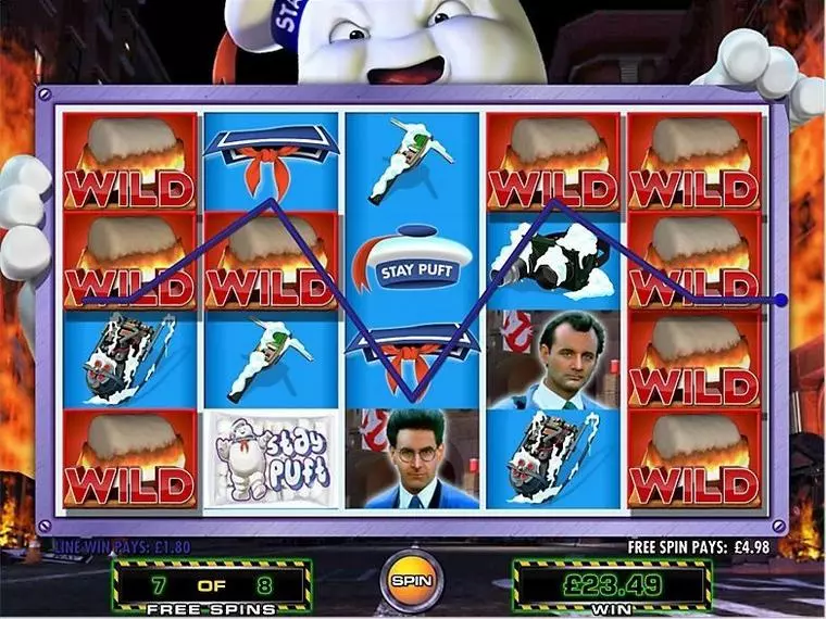  Introduction Screen at Ghostbusters 5 Reel Mobile Real Slot created by IGT