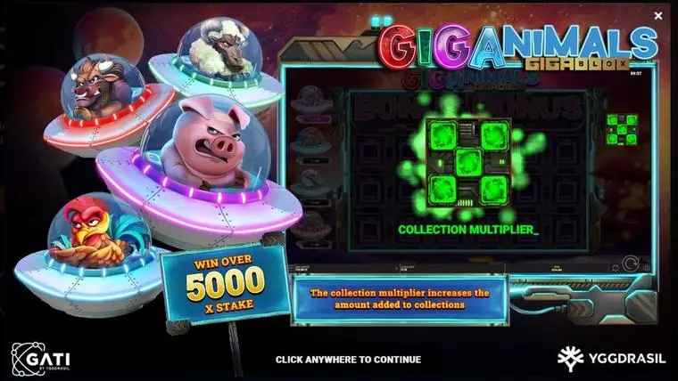  Info and Rules at Giganimals GigaBlox 6 Reel Mobile Real Slot created by Yggdrasil