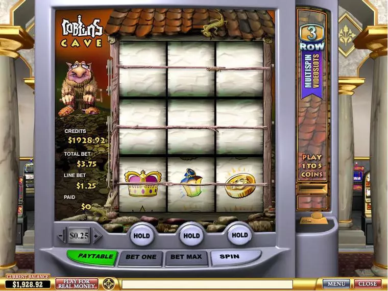  Main Screen Reels at Goblin's Cave 3 Reel Mobile Real Slot created by PlayTech