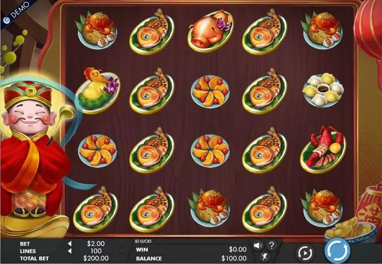  Main Screen Reels at God Of Cookery 5 Reel Mobile Real Slot created by Genesis