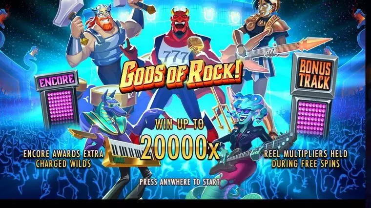  Info and Rules at Gods of Rock 6 Reel Mobile Real Slot created by Thunderkick