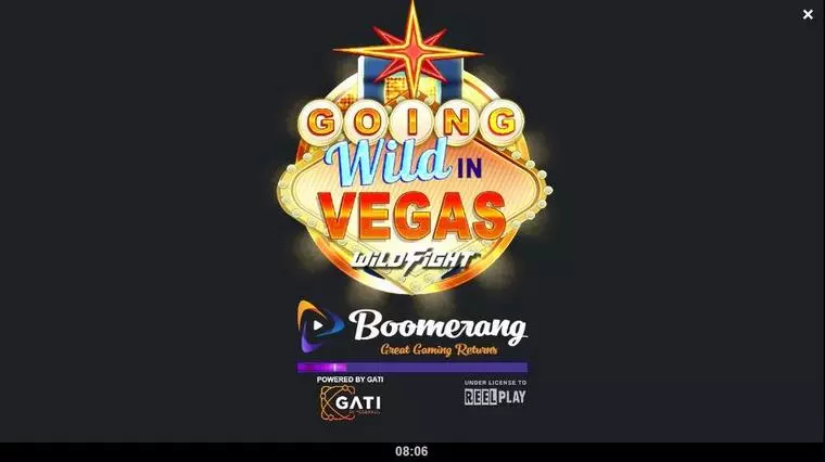  Introduction Screen at Going Wild in Vegas Wild Fight 5 Reel Mobile Real Slot created by ReelPlay