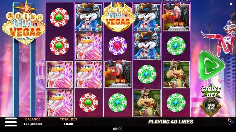  Main Screen Reels at Going Wild in Vegas Wild Fight 5 Reel Mobile Real Slot created by ReelPlay