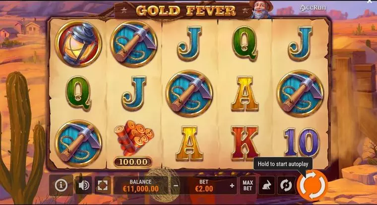  Main Screen Reels at Gold Fever  5 Reel Mobile Real Slot created by AceRun