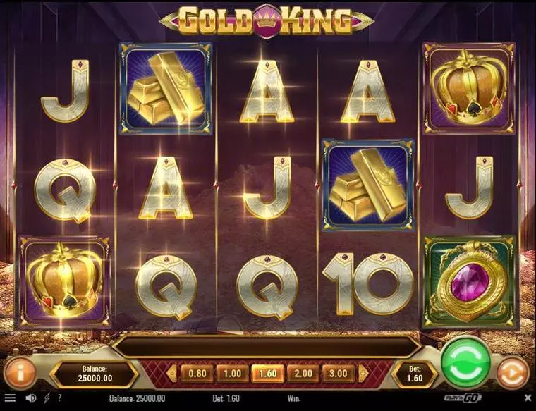  Main Screen Reels at Gold King 5 Reel Mobile Real Slot created by Play'n GO