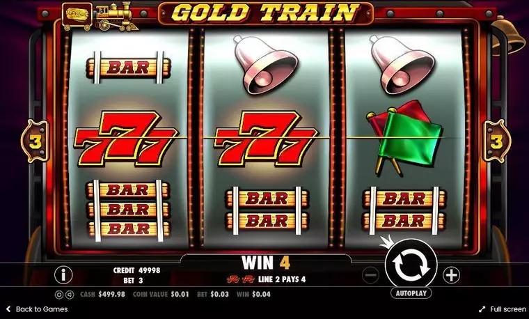  Main Screen Reels at Gold Train 3 Reel Mobile Real Slot created by Pragmatic Play