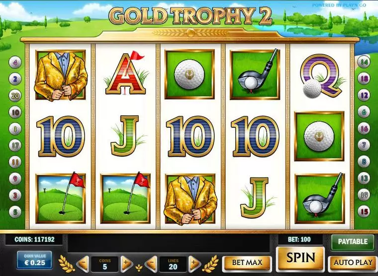  Main Screen Reels at Gold Trophy 2 5 Reel Mobile Real Slot created by Play'n GO