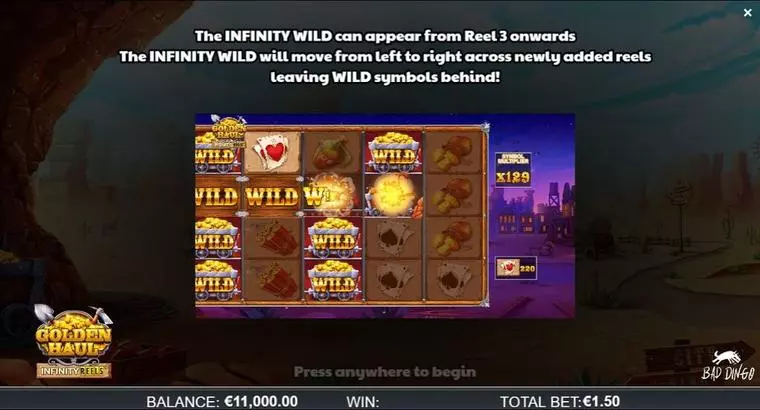  Info and Rules at Golden Haul Infinity Reels 3 Reel Mobile Real Slot created by ReelPlay