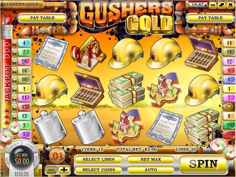  Main Screen Reels at Gushers Gold 5 Reel Mobile Real Slot created by Rival