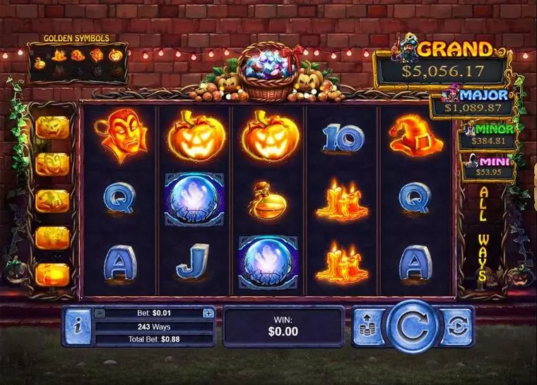  Main Screen Reels at Halloween Treasures 5 Reel Mobile Real Slot created by RTG