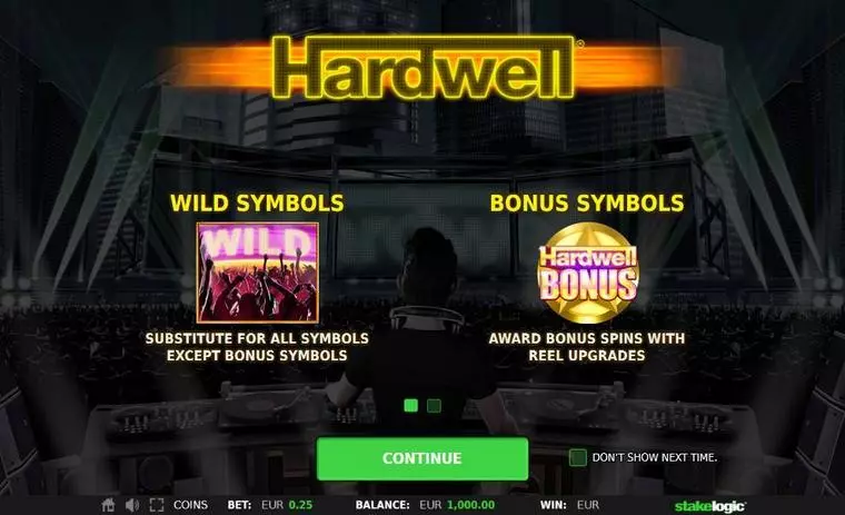 Info and Rules at Hardwell 5 Reel Mobile Real Slot created by StakeLogic