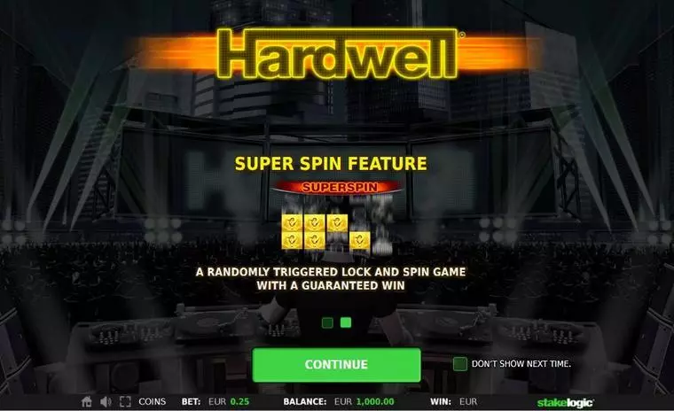  Info and Rules at Hardwell 5 Reel Mobile Real Slot created by StakeLogic