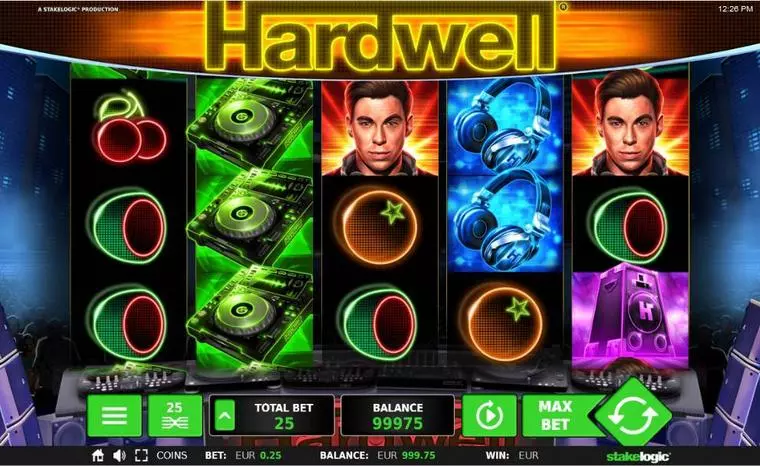  Main Screen Reels at Hardwell 5 Reel Mobile Real Slot created by StakeLogic