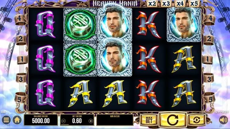  Main Screen Reels at Heaven Mania 5 Reel Mobile Real Slot created by Synot Games