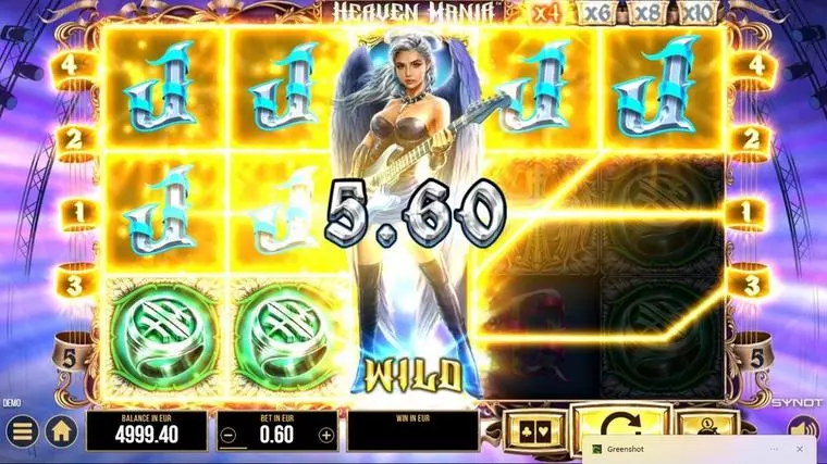  Winning Screenshot at Heaven Mania 5 Reel Mobile Real Slot created by Synot Games