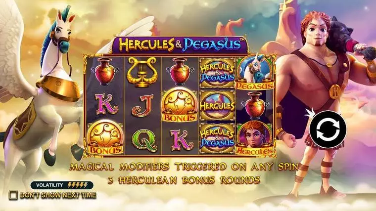  Info and Rules at Hercules and Pegasus 5 Reel Mobile Real Slot created by Pragmatic Play