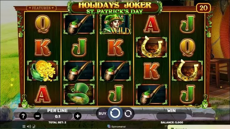   at Holidays Joker – St. Patrick’s Day 5 Reel Mobile Real Slot created by Spinomenal