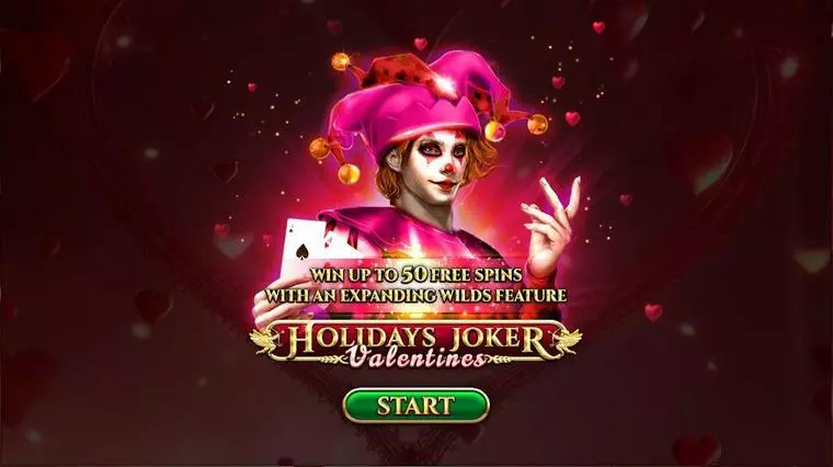  Introduction Screen at Holidays Joker – Valentines 5 Reel Mobile Real Slot created by Spinomenal