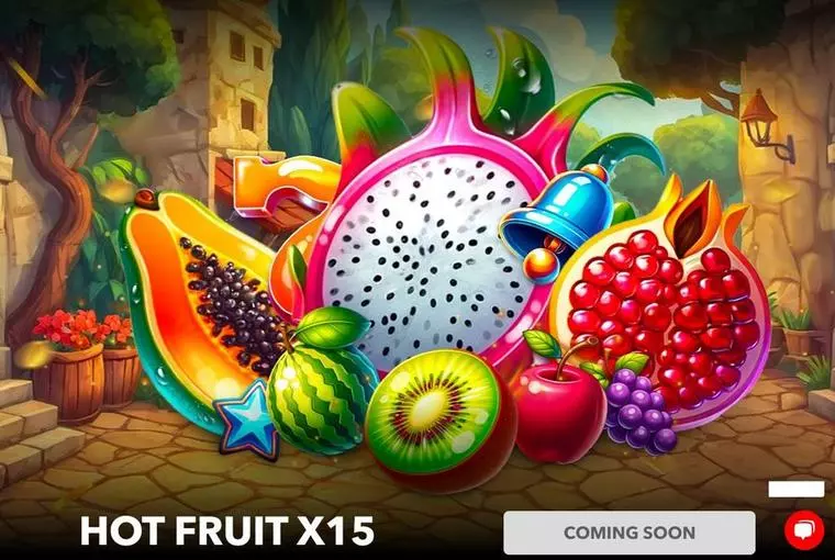  Introduction Screen at Hot Fruit x15  Mobile Real Slot created by Mascot Gaming