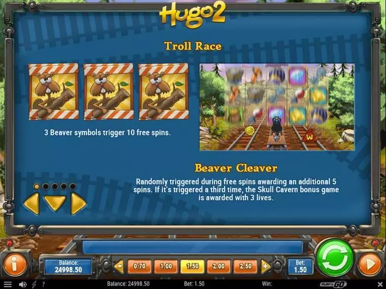  Bonus 3 at Hugo 2 5 Reel Mobile Real Slot created by Play'n GO