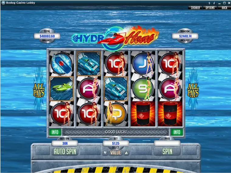  Main Screen Reels at Hydro Heat 5 Reel Mobile Real Slot created by RTG