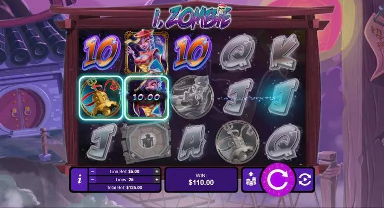  Introduction Screen at I, Zombie 5 Reel Mobile Real Slot created by RTG