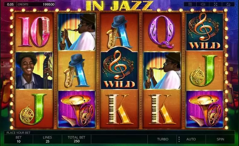  Main Screen Reels at In Jazz 5 Reel Mobile Real Slot created by Endorphina