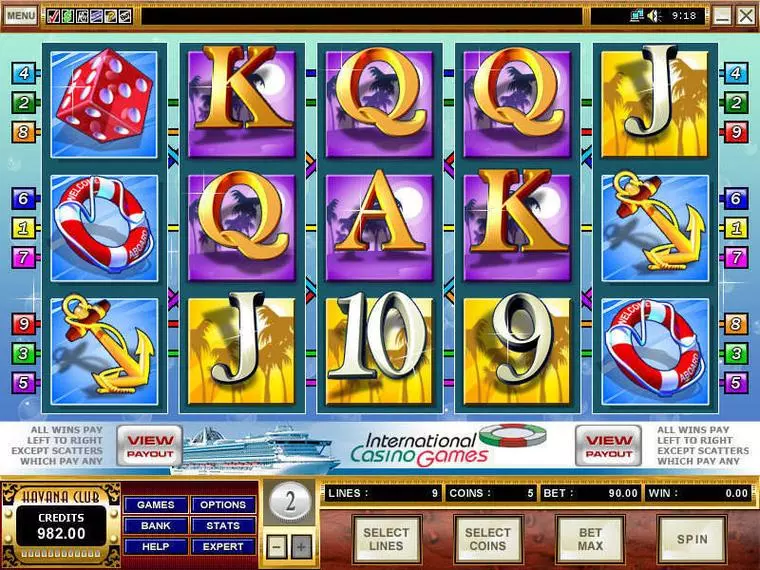  Main Screen Reels at International Casino Games 5 Reel Mobile Real Slot created by Microgaming